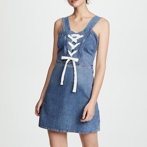 Paige Tula dress denim tie up shopbop sold out